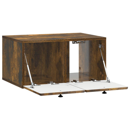 Wandbeugel TV-kast Gerookt eiken 59,5 x 41 x 30 cm Bewerkt hout