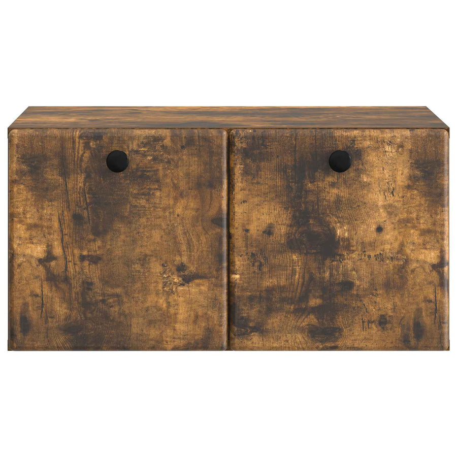 Wandbeugel TV-kast Gerookt eiken 59,5 x 41 x 30 cm Bewerkt hout