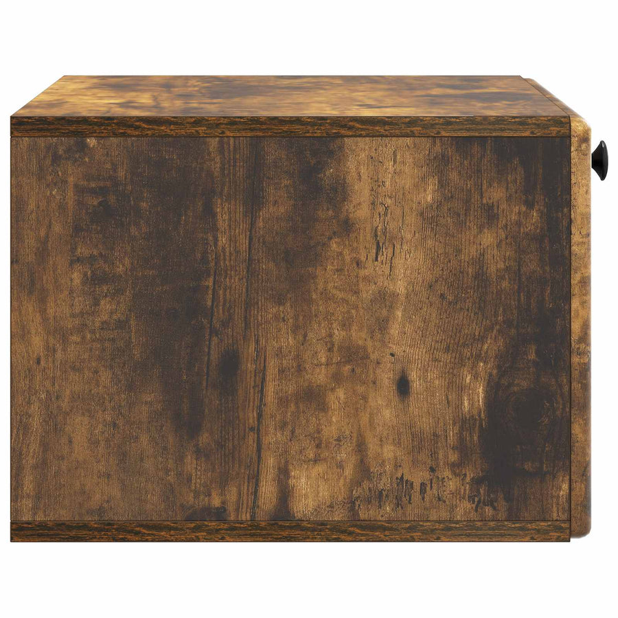 Wandbeugel TV-kast Gerookt eiken 59,5 x 41 x 30 cm Bewerkt hout