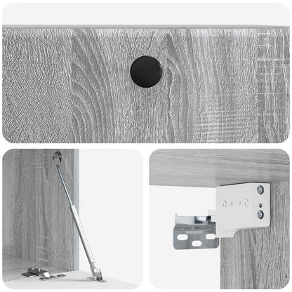 Wandbeugel TV-kast Grijs sonoma 59,5 x 41 x 30 cm Bewerkt hout
