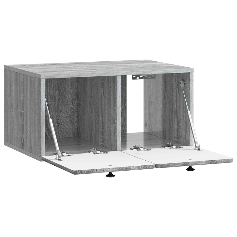 Wandbeugel TV-kast Grijs sonoma 59,5 x 41 x 30 cm Bewerkt hout