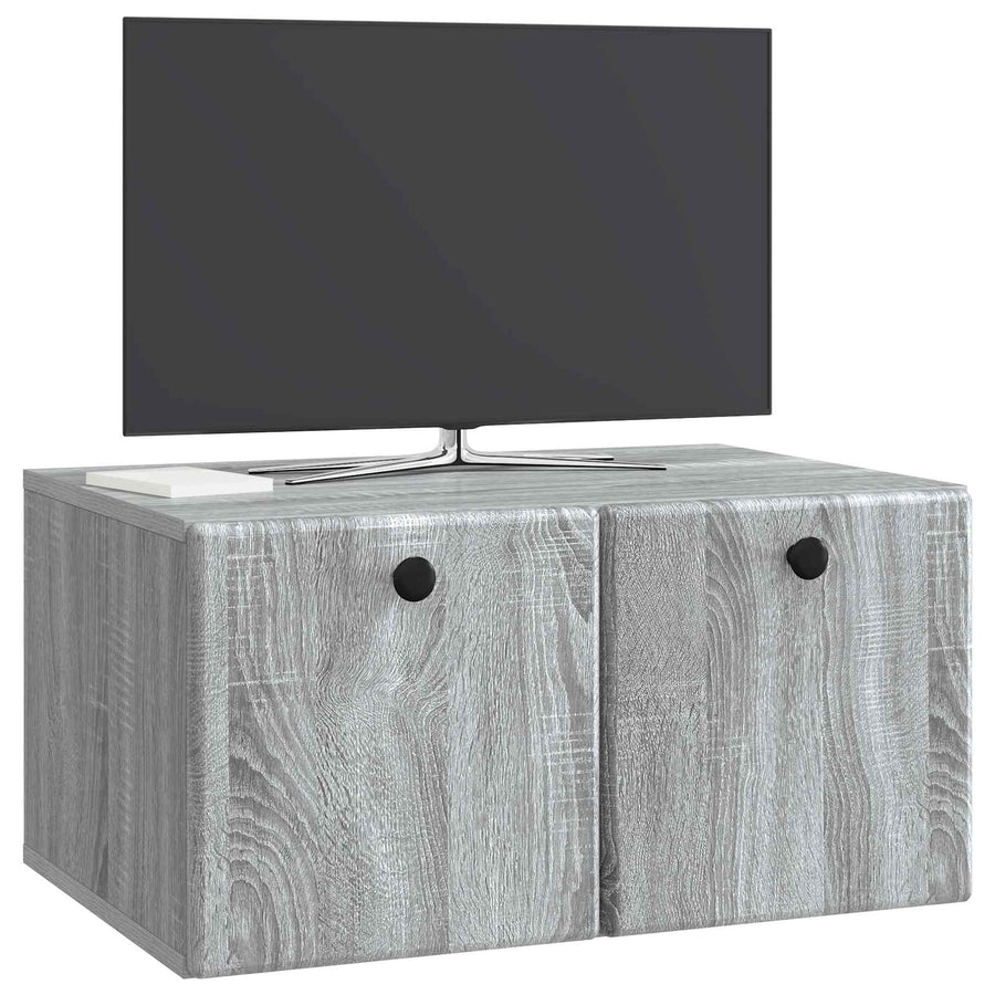 Wandbeugel TV-kast Grijs sonoma 59,5 x 41 x 30 cm Bewerkt hout