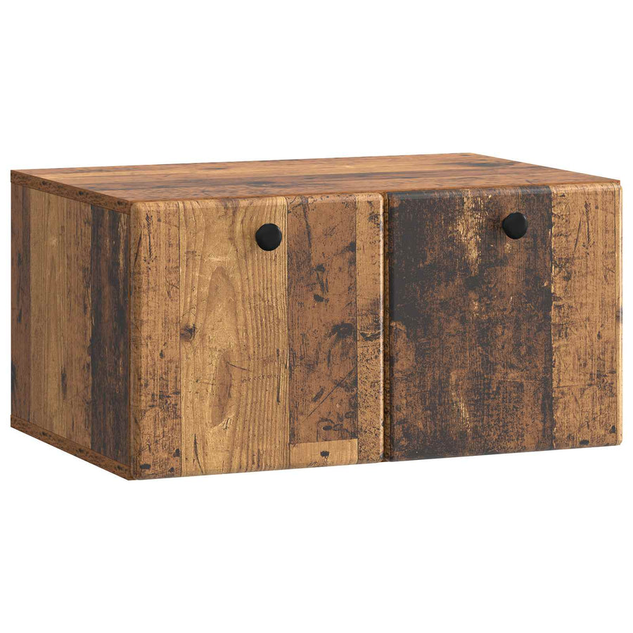 Wandbeugel TV-kast Oud hout 59,5 x 41 x 30 cm Bewerkt hout