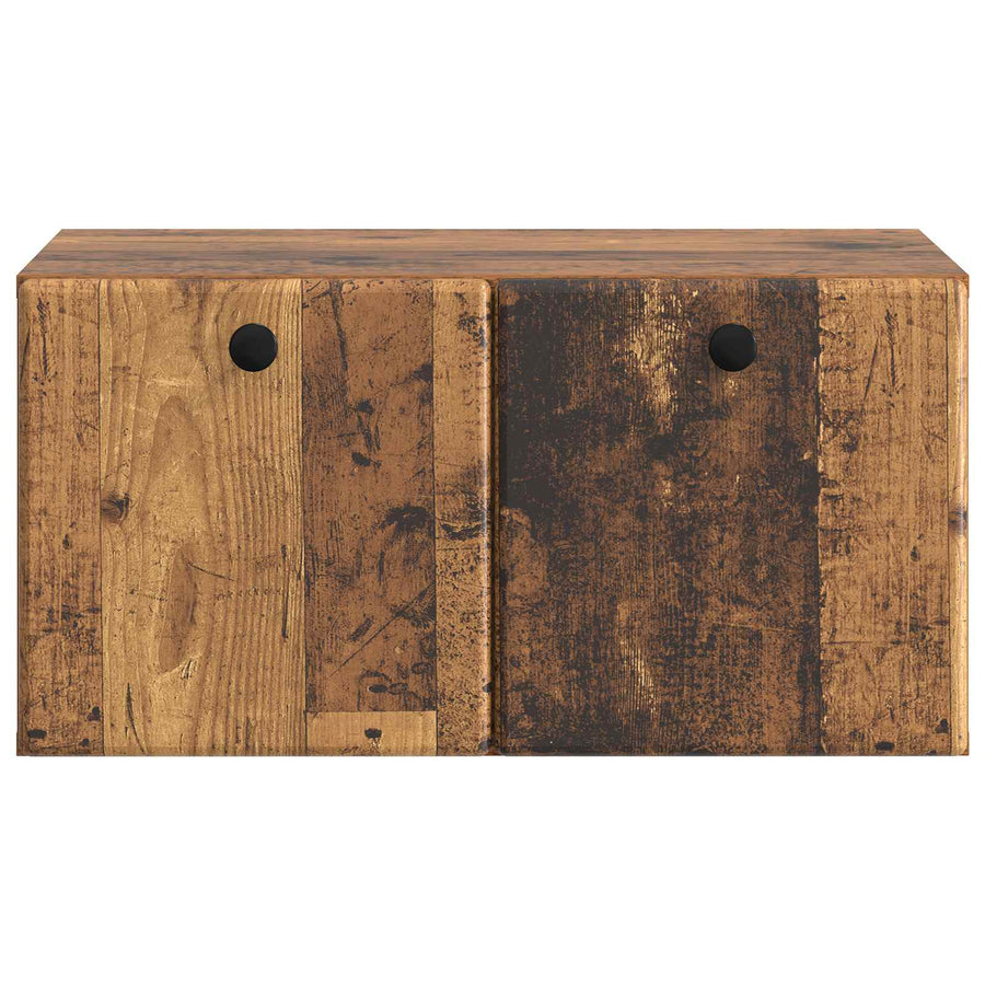 Wandbeugel TV-kast Oud hout 59,5 x 41 x 30 cm Bewerkt hout