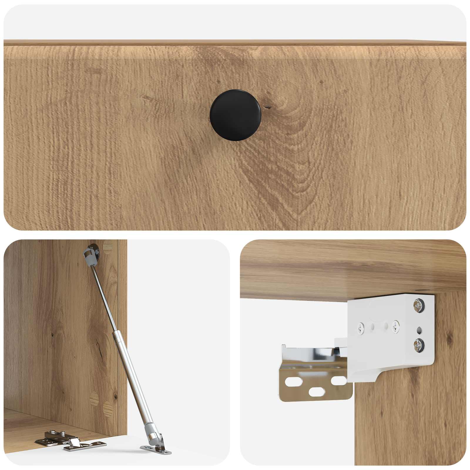 Wandbeugel TV-kast Artisanaal eiken 59,5 x 41 x 30 cm