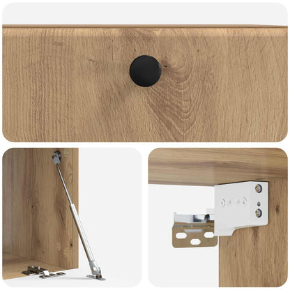 Wandbeugel TV-kast Artisanaal eiken 59,5 x 41 x 30 cm