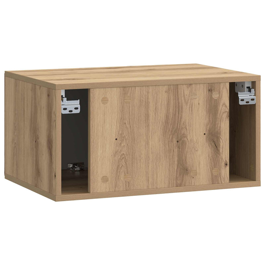 Wandbeugel TV-kast Artisanaal eiken 59,5 x 41 x 30 cm