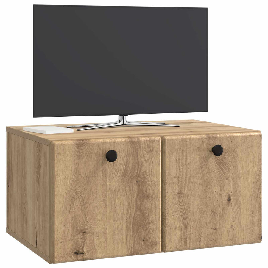 Wandbeugel TV-kast Artisanaal eiken 59,5 x 41 x 30 cm