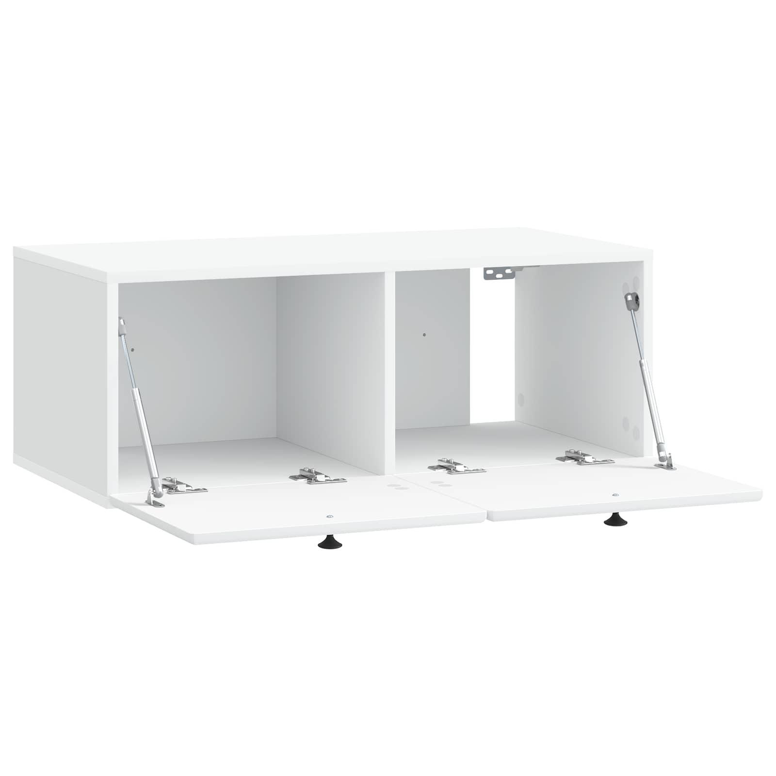 Wandbeugel TV-kast 78,5 x 41 x 30 cm Wit Bewerkt hout