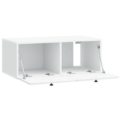 Wandbeugel TV-kast 78,5 x 41 x 30 cm Wit Bewerkt hout
