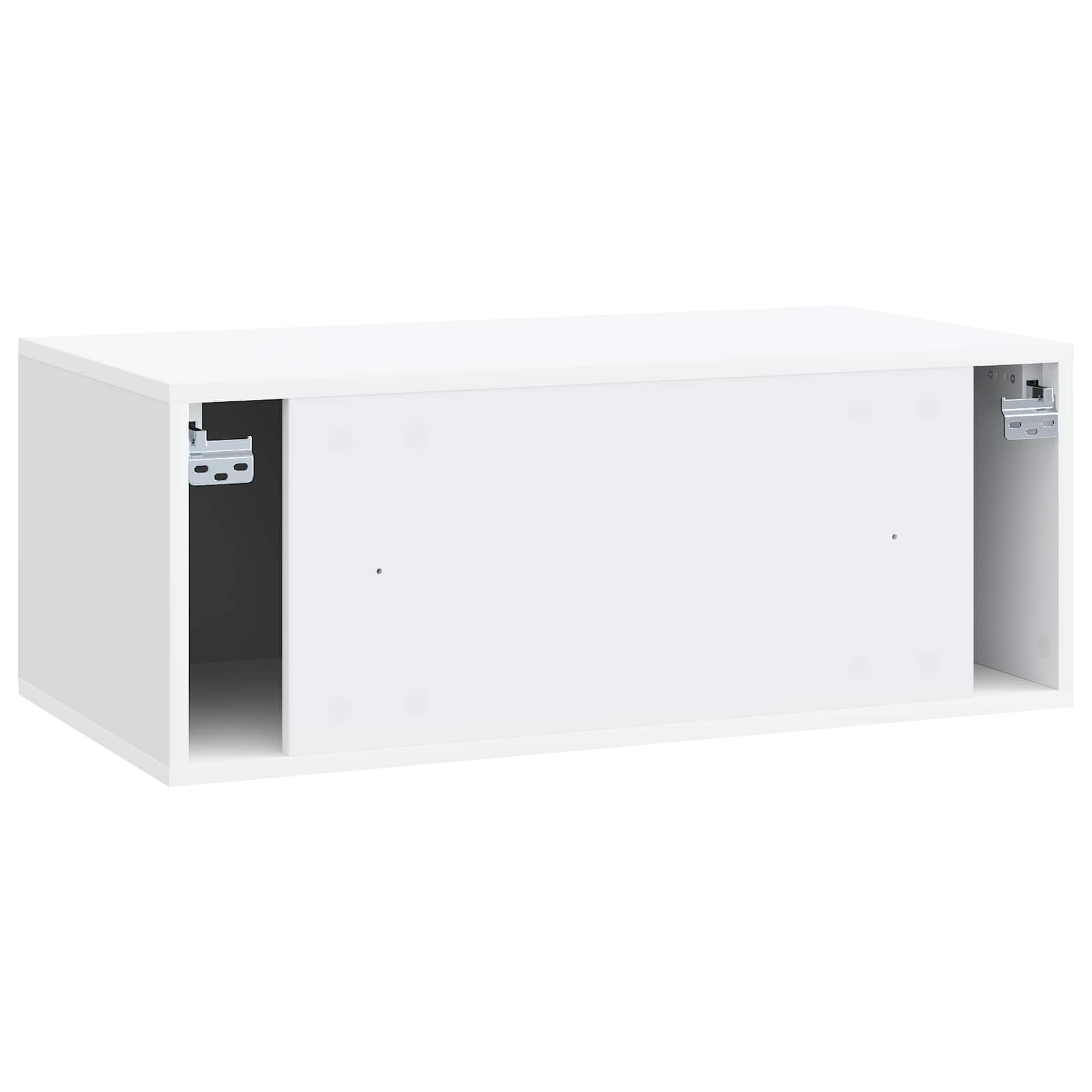 Wandbeugel TV-kast 78,5 x 41 x 30 cm Wit Bewerkt hout