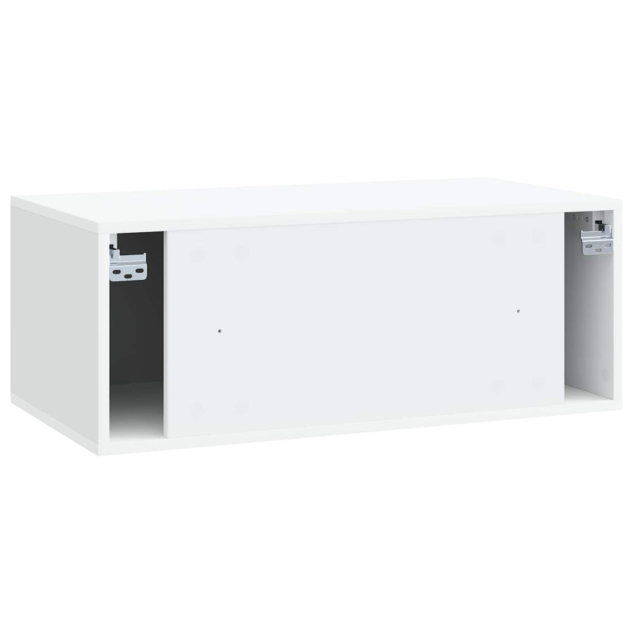 Wandbeugel TV-kast 78,5 x 41 x 30 cm Wit Bewerkt hout