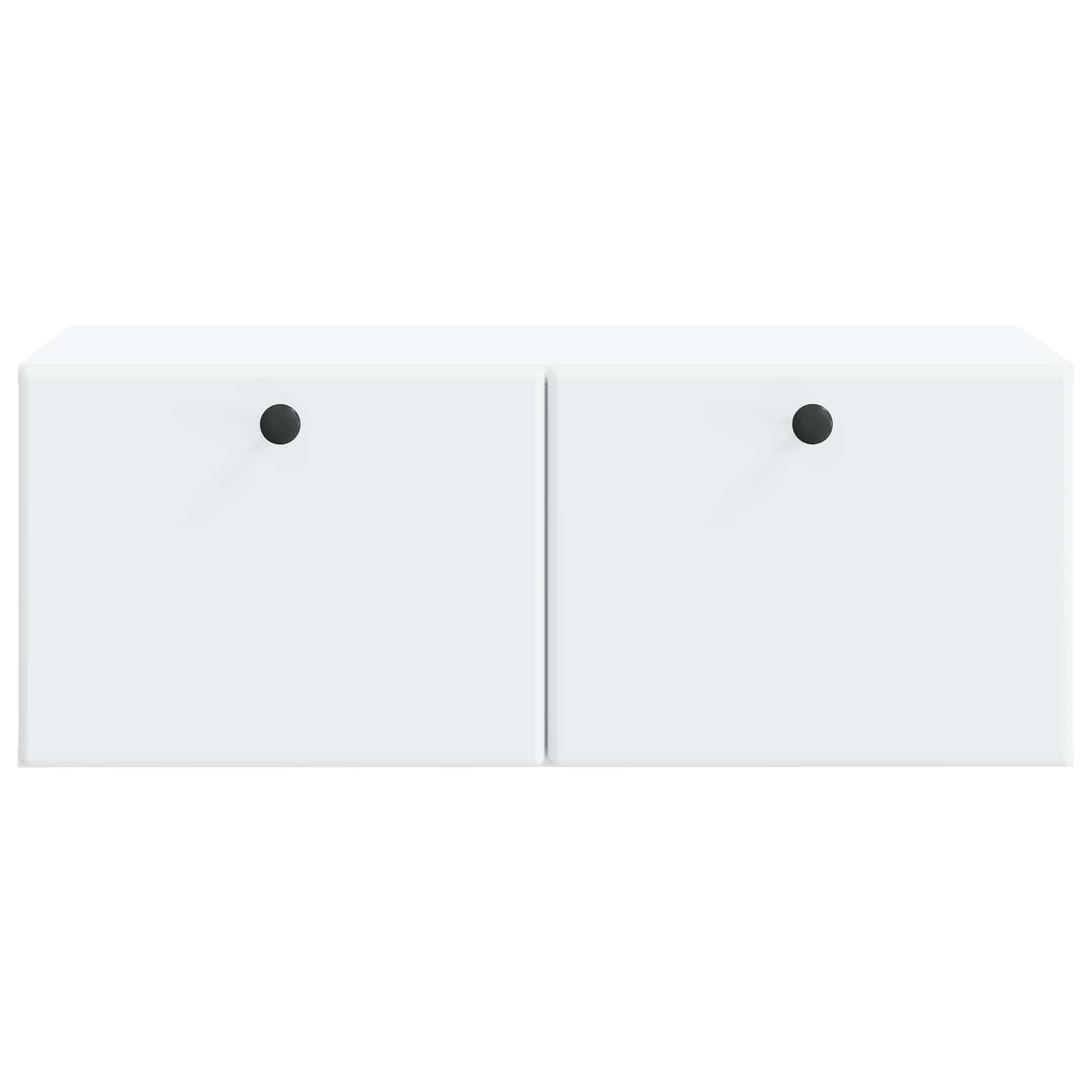 Wandbeugel TV-kast 78,5 x 41 x 30 cm Wit Bewerkt hout