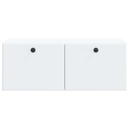 Wandbeugel TV-kast 78,5 x 41 x 30 cm Wit Bewerkt hout