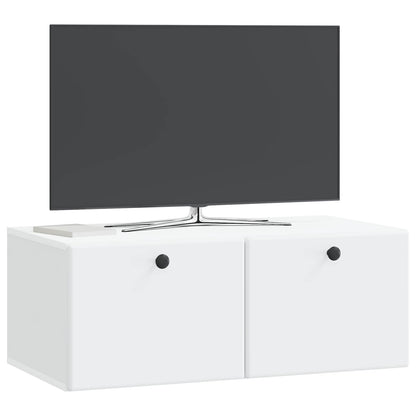 Wandbeugel TV-kast 78,5 x 41 x 30 cm Wit Bewerkt hout