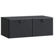 Wandkast tv meubel 78,5x41x30 cm zwart bewerkt hout