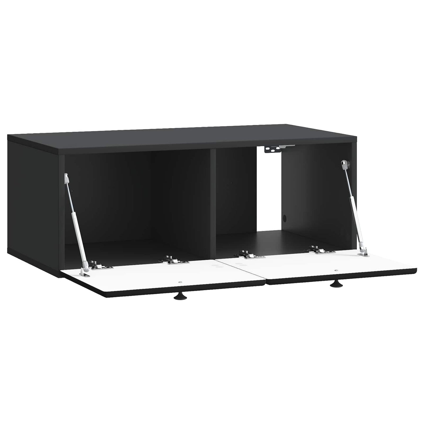 Wandbeugel TV-kast Zwart 78,5 x 41 x 30 cm Bewerkt hout