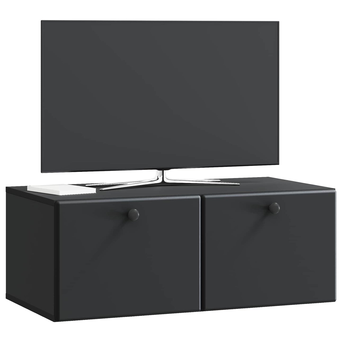 Wandbeugel TV-kast Zwart 78,5 x 41 x 30 cm Bewerkt hout