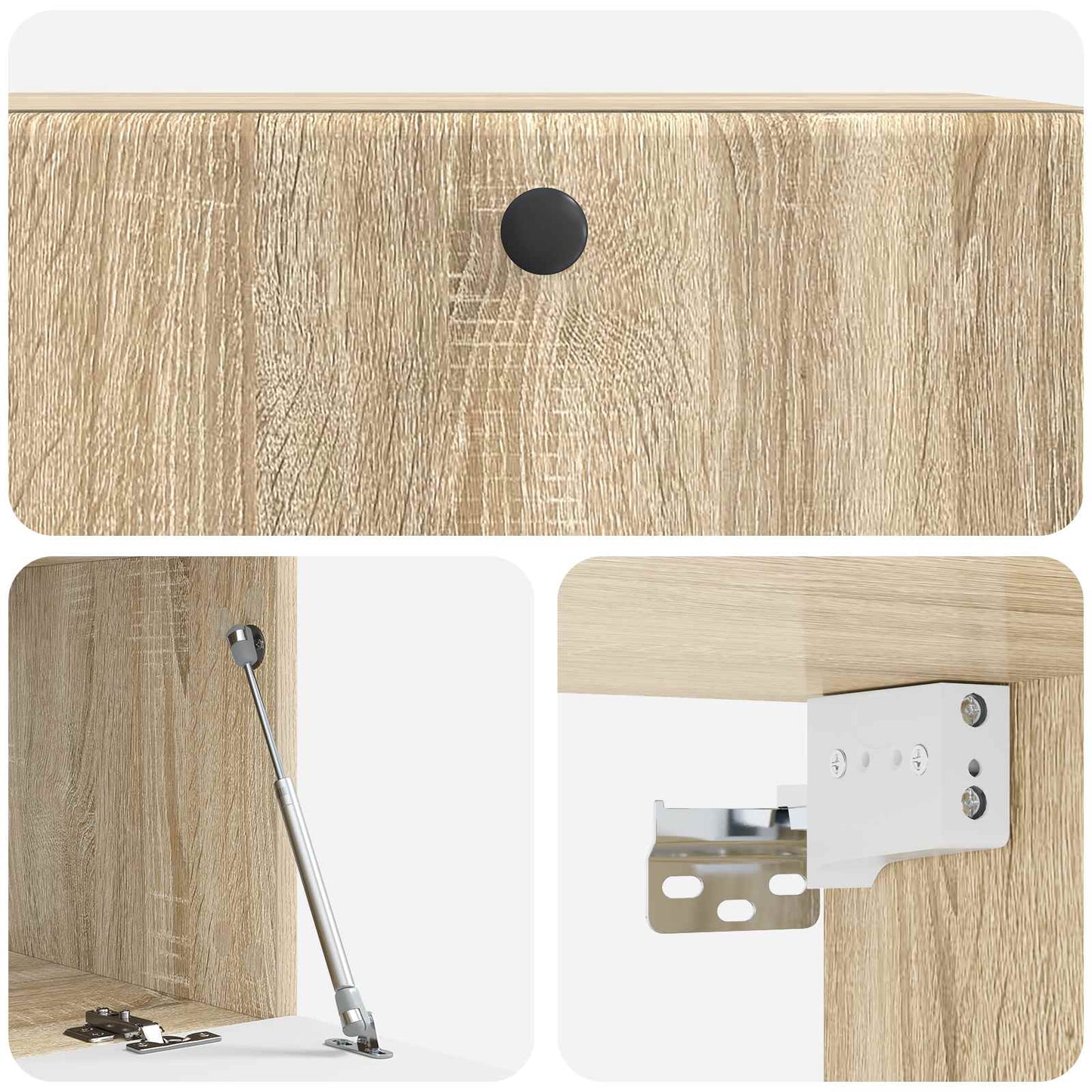 Wandbeugel TV-kast Sonoma Eiken 78,5 x 41 x 30 cm Bewerkt hout