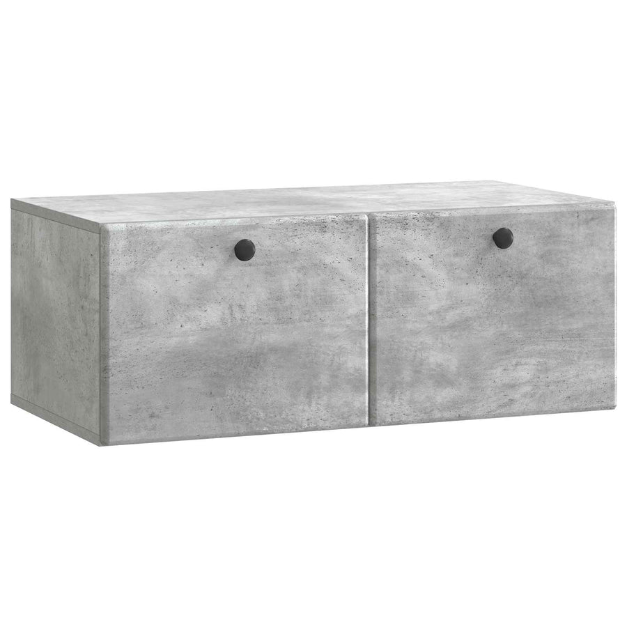 Wandbeugel TV-kast Betongrijs 78,5 x 41 x 30 cm Bewerkt hout