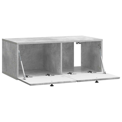 Wandbeugel TV-kast Betongrijs 78,5 x 41 x 30 cm Bewerkt hout