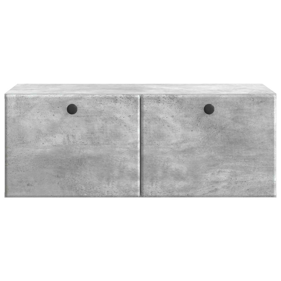 Wandbeugel TV-kast Betongrijs 78,5 x 41 x 30 cm Bewerkt hout