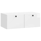 Wandkast TV 78,5x41x30 cm bewerkt hout hoogglans wit
