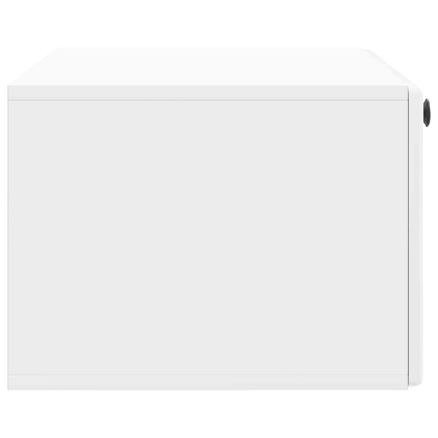 Wandbeugel TV-kast Hoogglans Wit 78,5 x 41 x 30 cm Bewerkt hout
