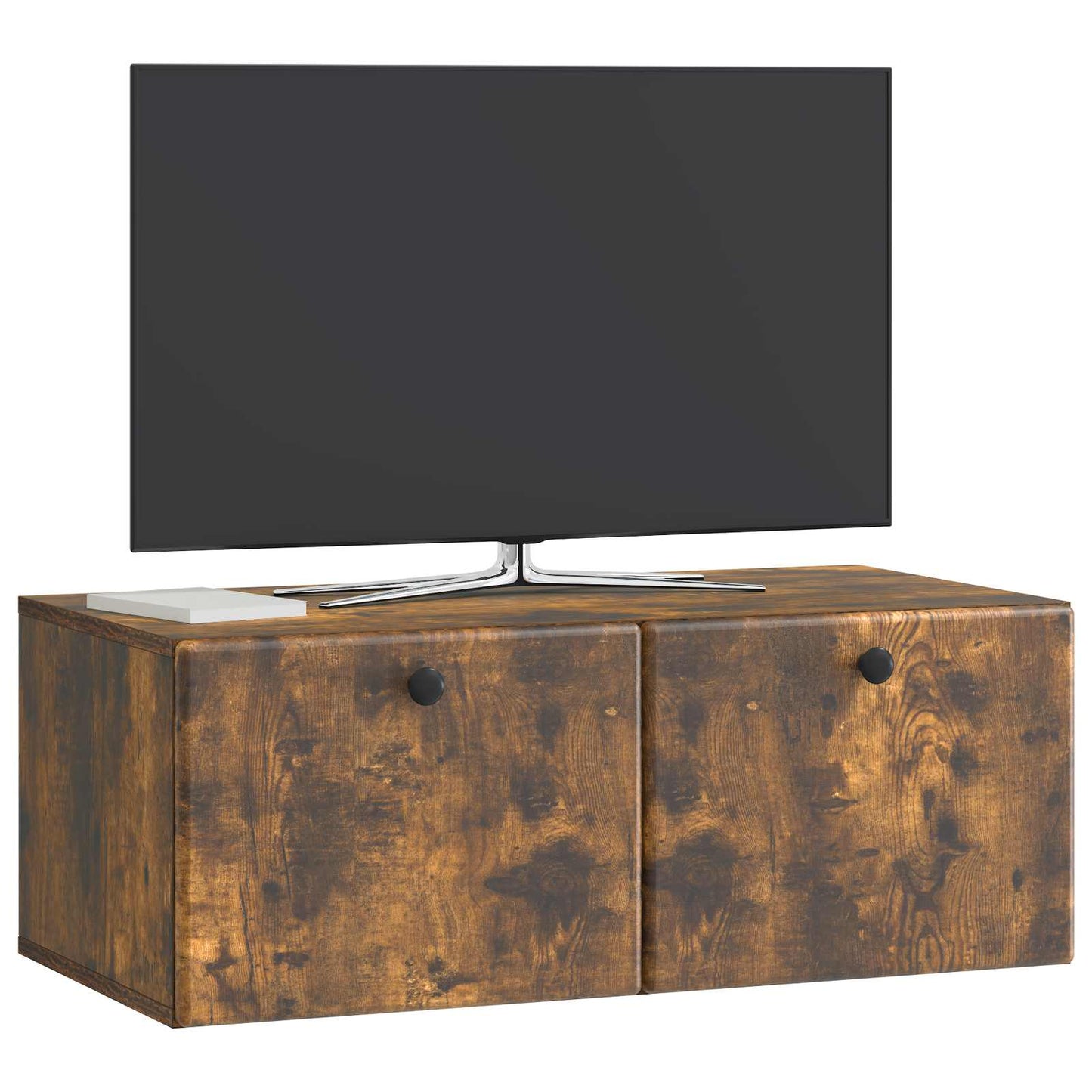 Wandbeugel TV-kast Gerookt eiken 78,5 x 41 x 30 cm Bewerkt hout