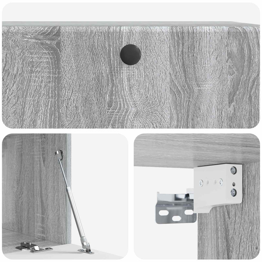 Wandbeugel TV-kast Grijs sonoma 78,5 x 41 x 30 cm Bewerkt hout