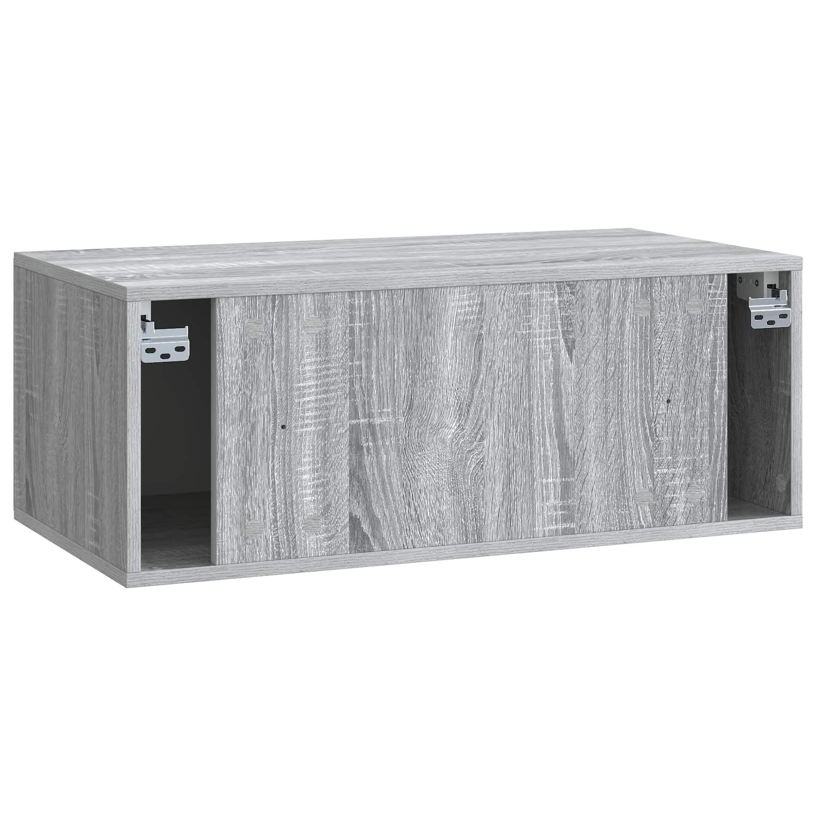 Wandbeugel TV-kast Grijs sonoma 78,5 x 41 x 30 cm Bewerkt hout