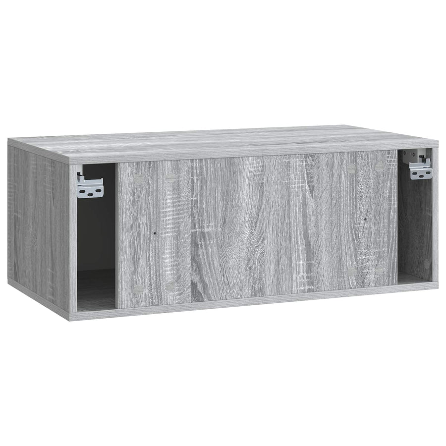 Wandbeugel TV-kast Grijs sonoma 78,5 x 41 x 30 cm Bewerkt hout
