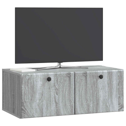 Wandbeugel TV-kast Grijs sonoma 78,5 x 41 x 30 cm Bewerkt hout