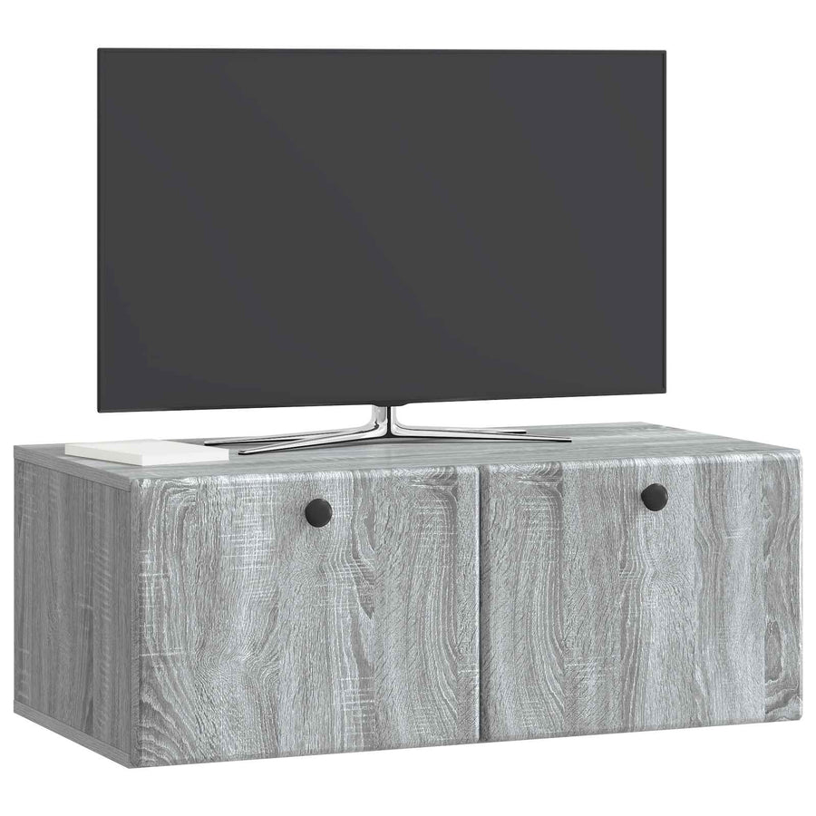 Wandbeugel TV-kast Grijs sonoma 78,5 x 41 x 30 cm Bewerkt hout