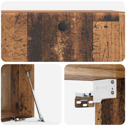 Wandbeugel TV-kast Oud hout 78,5 x 41 x 30 cm Bewerkt hout