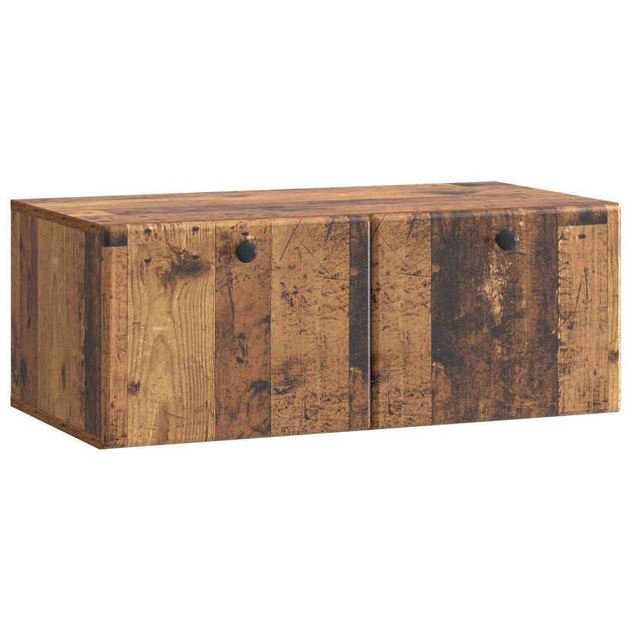 Wandbeugel TV-kast Oud hout 78,5 x 41 x 30 cm Bewerkt hout
