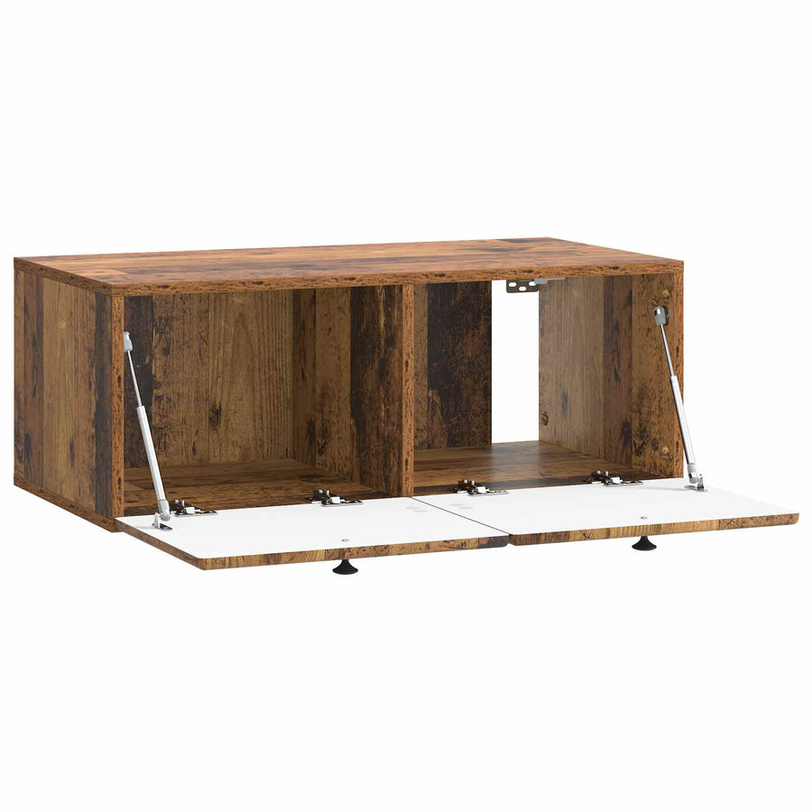 Wandbeugel TV-kast Oud hout 78,5 x 41 x 30 cm Bewerkt hout