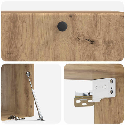 Wandbeugel TV-kast Artisanaal eiken 78,5 x 41 x 30 cm