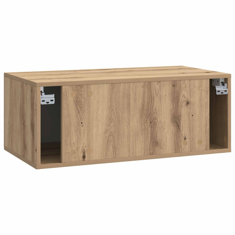 Wandbeugel TV-kast Artisanaal eiken 78,5 x 41 x 30 cm