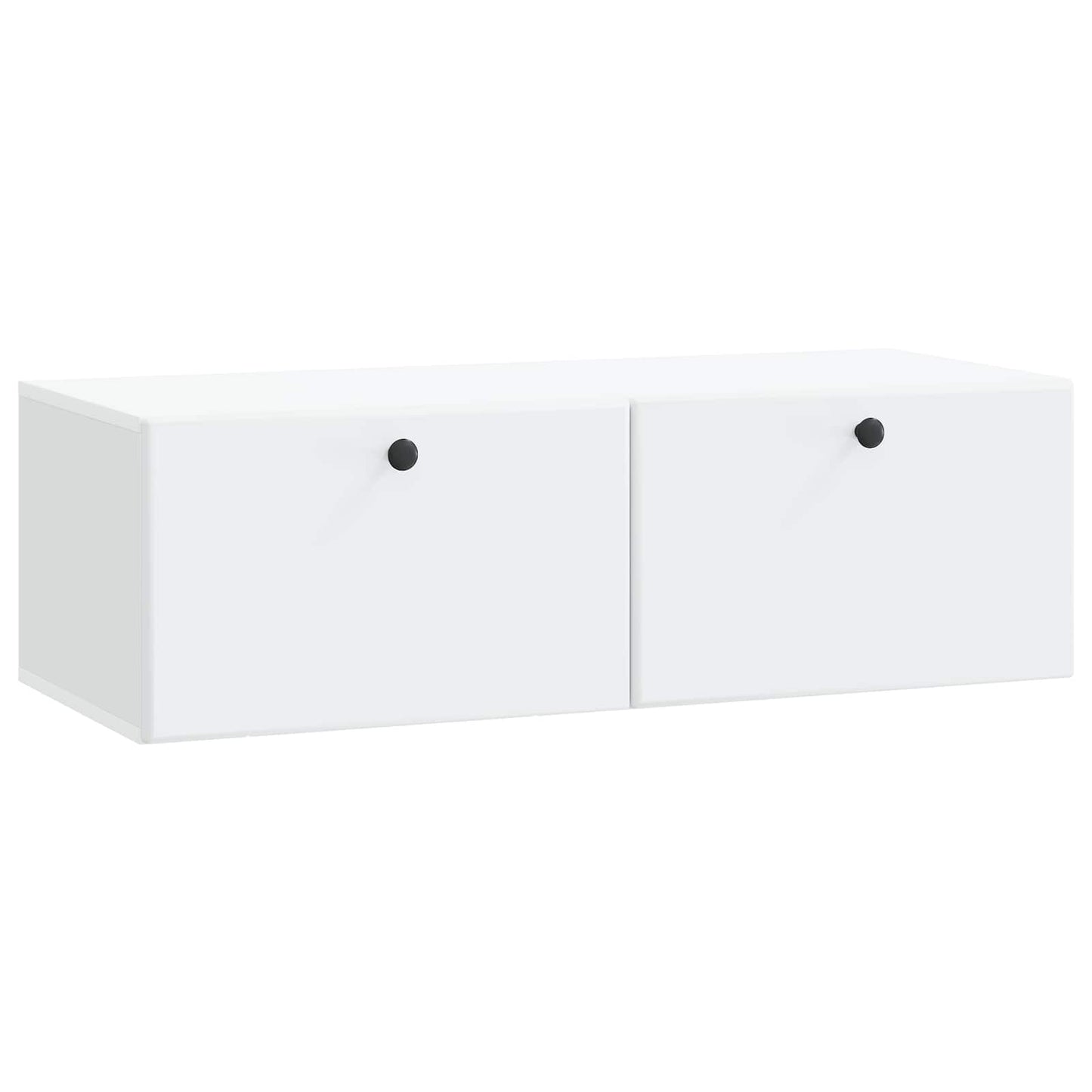 Wandbeugel TV-kast 98 x 41 x 30 cm Wit Bewerkt hout