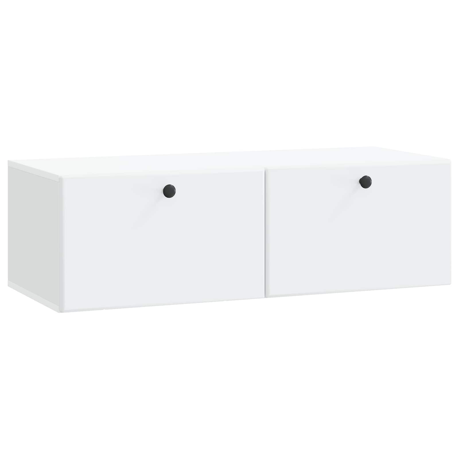 Wandbeugel TV-kast 98 x 41 x 30 cm Wit Bewerkt hout