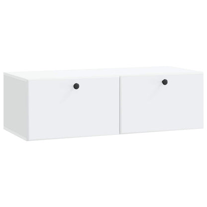 Wandbeugel TV-kast 98 x 41 x 30 cm Wit Bewerkt hout