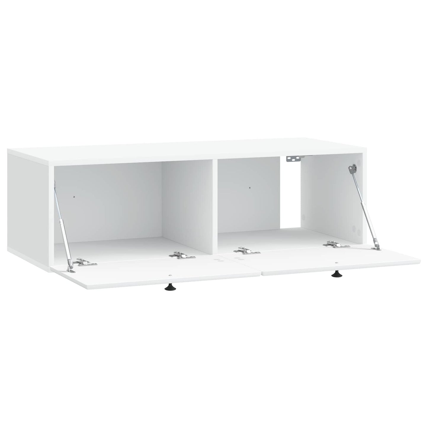 Wandbeugel TV-kast 98 x 41 x 30 cm Wit Bewerkt hout