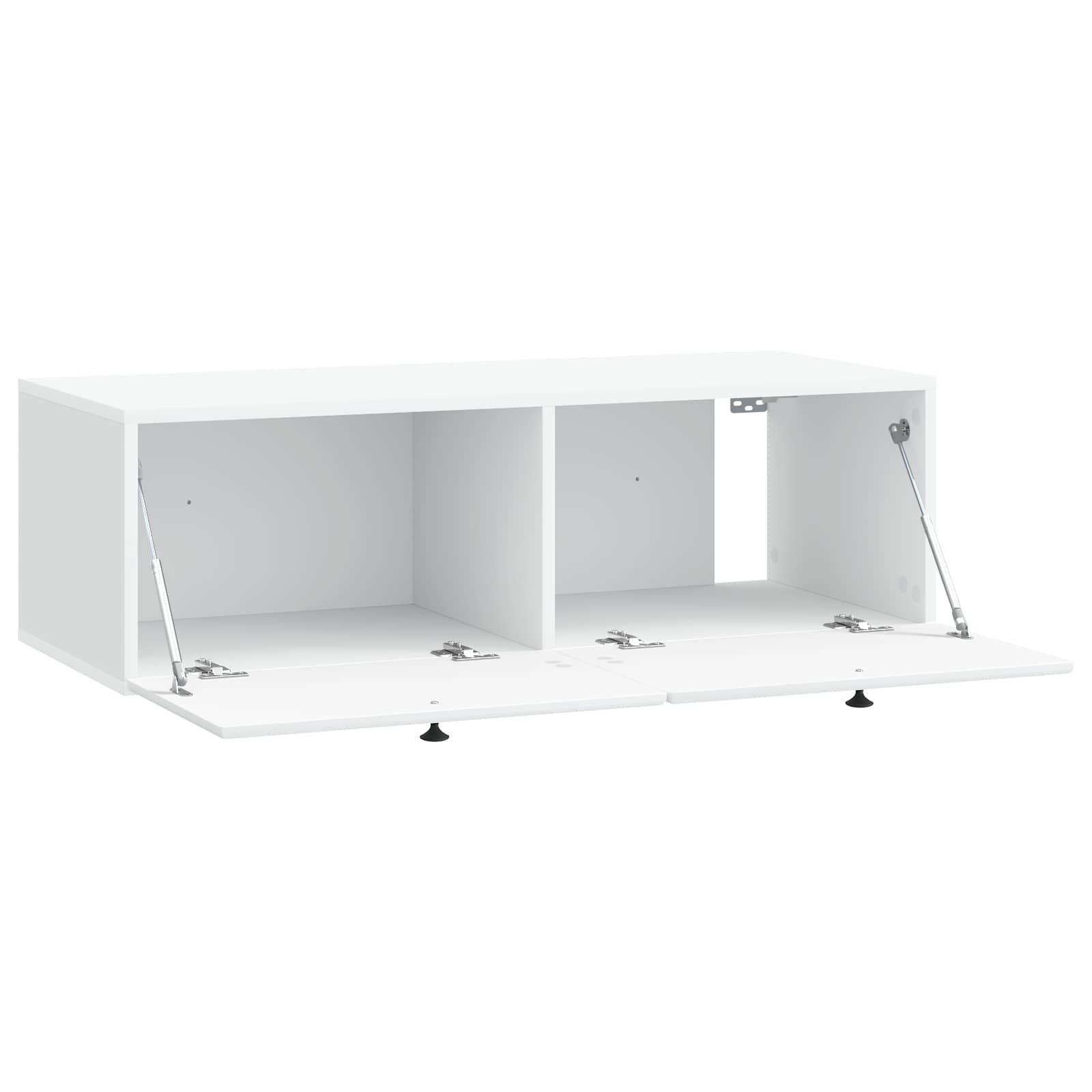 Wandbeugel TV-kast 98 x 41 x 30 cm Wit Bewerkt hout