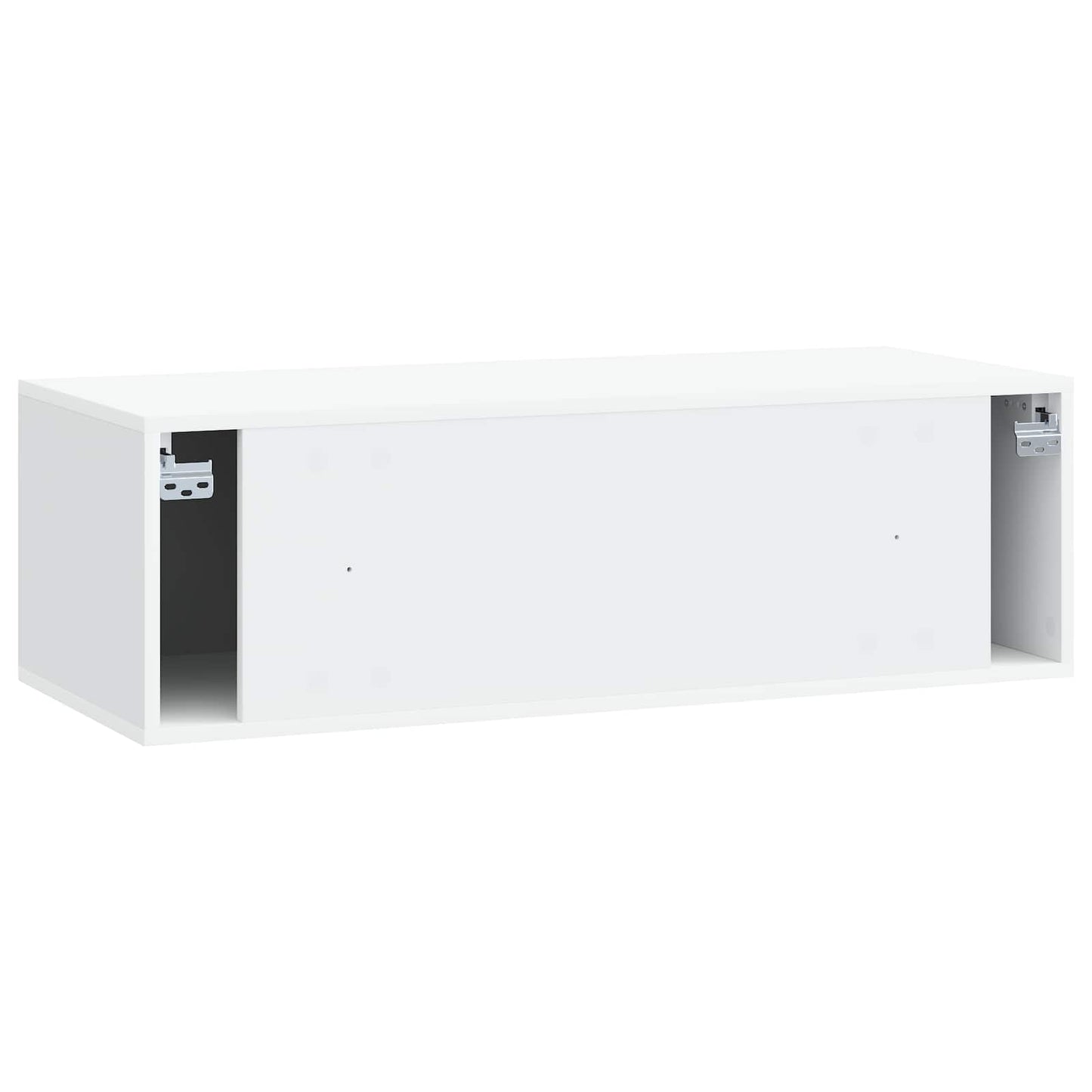 Wandbeugel TV-kast 98 x 41 x 30 cm Wit Bewerkt hout