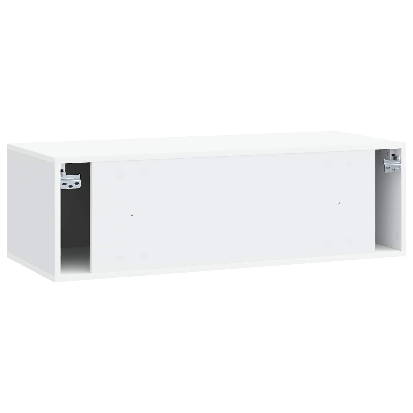 Wandbeugel TV-kast 98 x 41 x 30 cm Wit Bewerkt hout