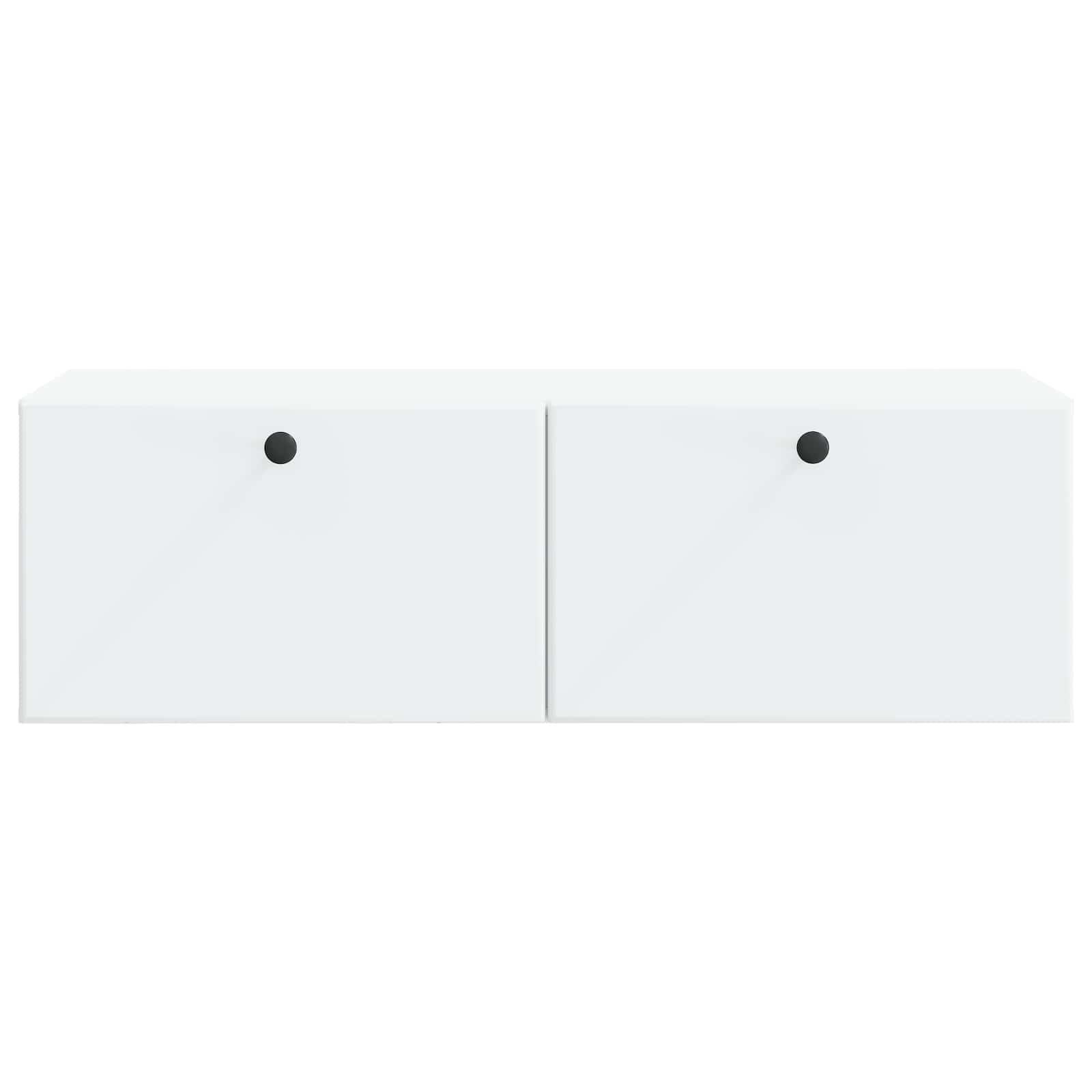 Wandbeugel TV-kast 98 x 41 x 30 cm Wit Bewerkt hout