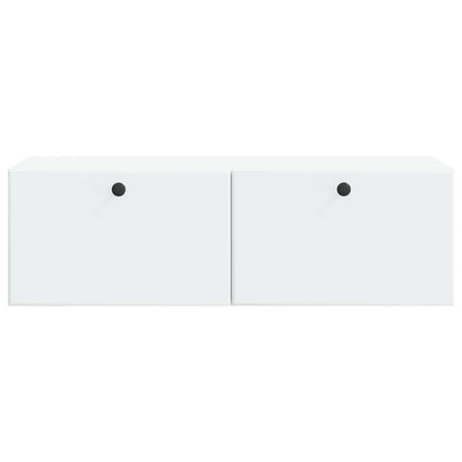 Wandbeugel TV-kast 98 x 41 x 30 cm Wit Bewerkt hout