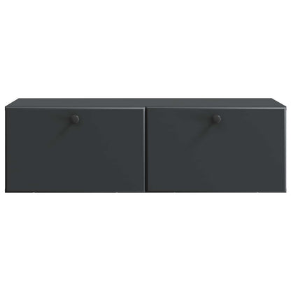 Wandbeugel TV-kast Zwart 98 x 41 x 30 cm Bewerkt hout
