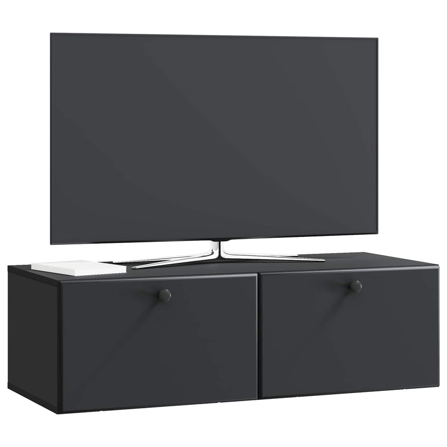 Wandbeugel TV-kast Zwart 98 x 41 x 30 cm Bewerkt hout